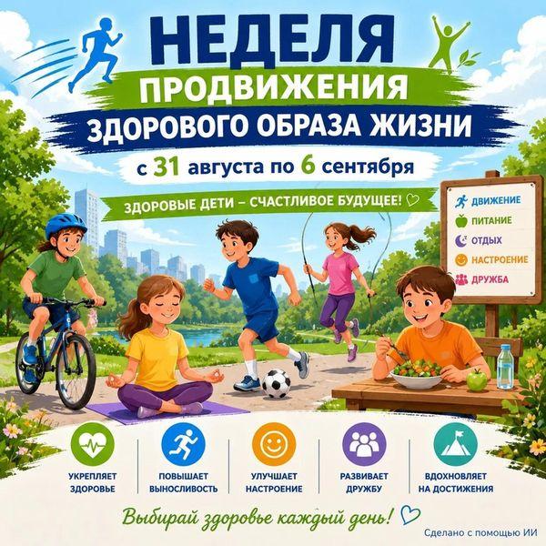 Неделя продвижения здорового образа жизни среди детей