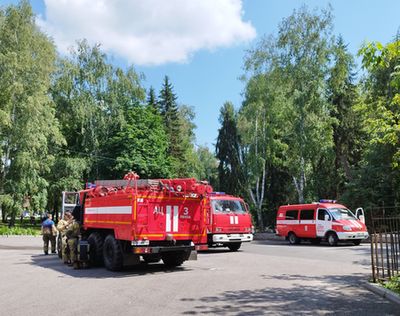 В ГБУЗ ПООБ прошли пожарно-тактические учения