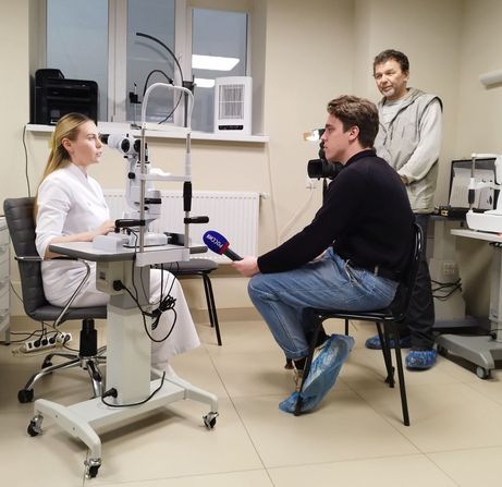 Съёмочная группа телеканала ГТРК взяла интервью у нашего врача